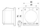 Силова розетка, що вбудовується e.socket.pro.4.32.wall, 4п., 380В, 32А (424) p012013 у Києві