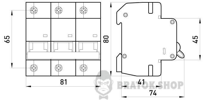 Модульный автоматический выключатель e.mcb.pro.60.3.K 125 new, 3р, 125А, K, 6кА new p0430008 в Киеве