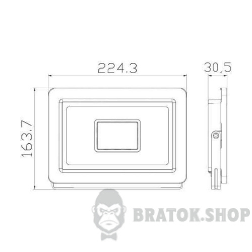 Прожектор светодиодный LED 50W 6400K IP65 Horoz Electric ASLAN (068-010-0050-010)