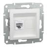 Розетка комп'ютерна RJ45 UTP 6E одинарна Schneider Electric Asfora білий EPH4770121 у Сумах
