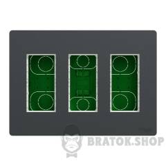 Блок unica system+ прихована вставка 3х2 антрацит