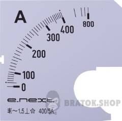 Шкала до амперметра щитового e.meter72.a400.scale АС 400А 72х72мм