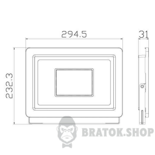 Прожектор светодиодный LED 100W 6400K IP65 Horoz Electric ASLAN (068-010-0100-010)