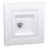 Розетка комп'ютерна RJ45 UTP 6E одинарна Schneider Electric Asfora білий EPH4700121 у Сумах