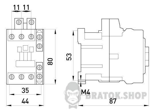 Контактор e.industrial.ukc.12.220, 12А, 220В, no+nc i.0090002 у Києві