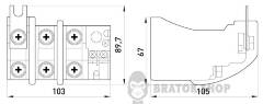 Теплове реле e.industrial.ukh.125.85.125, номін. струм 150А, діап. регул. 85-125 А