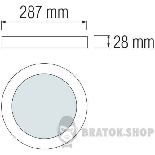 Светильник накладной светодиодный 28W 4200K круглый Horoz Electric CAROLINE-28 016-025-0028-030 в Сумах