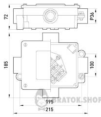 Коробка распределительная металлическая Р36/4, IP 44, 380 B, 5*16