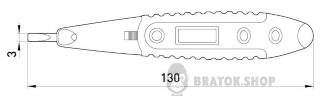 Індикатор-тестер АС/DC12-250В 130х3 прямий шліц E.NEXT e.tool.test10 (t001110) t001110 у Києві