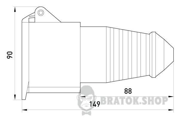 Силова розетка переносна e.socket.pro.4.32, 4п., 380В, 32А (224) p012020 у Києві