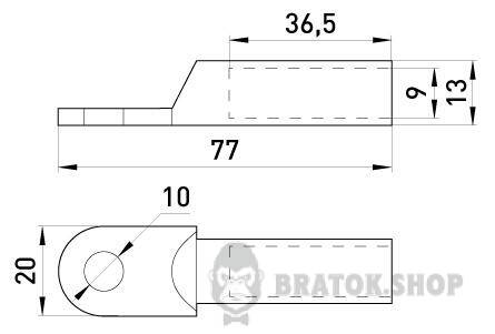 Мідний кабельний наконечник e.end.stand.dt.b50 в Сумах