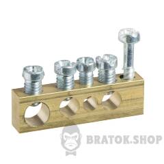 Клемні колодки неізольовані, гвинтове кріплення М4, 1x16+2x10+1x6