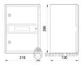 Корпус ударопрочный из АБС-пластика e.plbox.210.280.130.8m.blank, 210х280х130мм, IP65 с панелью под 8 модулей CP5101 в Киеве