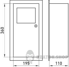 Корпус e.mbox.stand.w.f1.08.z.е металлический, под 1-ф. электронный счетчик, встраиваемый 8 мод. с замком.