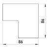 Внутренний угол e.trunking.blend.in.stand.60.60 для короба 60х60мм s4033016 в Киеве
