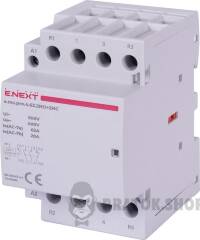 Модульний контактор e.mc.pro.4.63.2NO+2NC, 4р, 63А, 2NO+2NC, 220В
