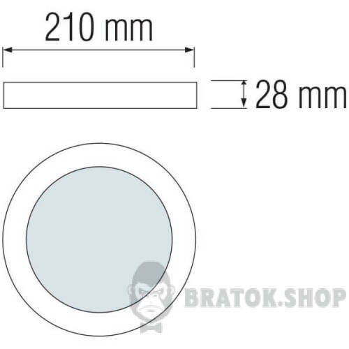 Светильник накладной светодиодный 18W 6000K круглый Horoz Electric CAROLINE-18 016-025-0018-010 в Сумах