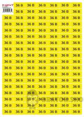 Самоклеящаяся наклейка "36В" e.sticker.voltage.36.1 (40х20мм) 102 шт/лист