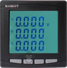 Аналізатор параметрів мережі e.meter.pro.96.m.lcd 96х96мм, АС 230В, 5А, 0-450В, RS-485