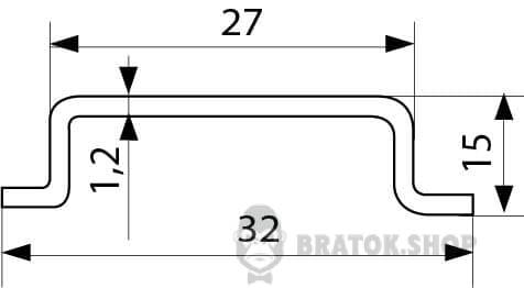DIN рейка оцинкованная 100см АСКО-Укрем TH(TS)-35-1,5 (A0150010101)