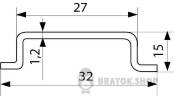 DIN рейка оцинкованная 100см АСКО-Укрем TH(TS)-35-1,5 (A0150010101)