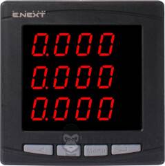 Цифровий амперметр врізний e.meter.pro.96.a.led 96х96мм, АС 230В, 5А