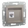 Розетка комп'ютерна RJ45 UTP 6E одинарна Schneider Electric Asfora бронза EPH4700169 у Сумах