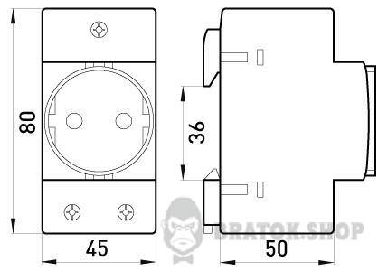 Розетка на DIN-рейку e.socket.pro.din.tms, 230 В, з з/к у Сумах