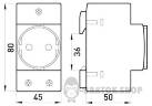 Розетка на DIN-рейку e.socket.pro.din.tms, 230 В, з з/к у Сумах