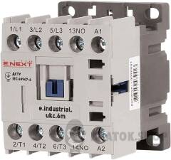 Контактор e.industrial.ukc.6M.220, 6А, 220В, no, малогабаритний
