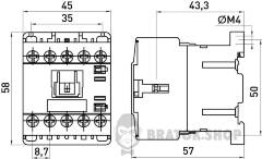 Контактор e.industrial.ukc.6M.220, 6А, 220В, no, малогабаритний