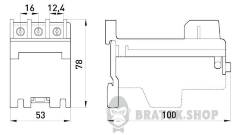 Незалежна основа теплового реле e.industrial.azh.40 для реле на 40А