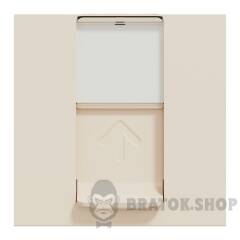 Розетка комп'ютерна RJ45, категорія 5 UTP, 2 модулі, бежева Unica New Studio