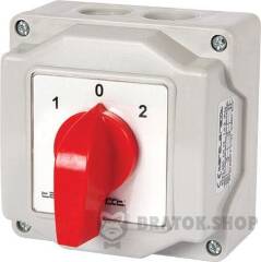 Пакетный переключатель LK16/2.211-ОВ/45 в корпусе, 3p, 0-1, 16А, IP44