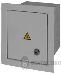 Корпус e.mbox.stand.w.06.z металевий, під 6 мод., що вбудовується, з замком