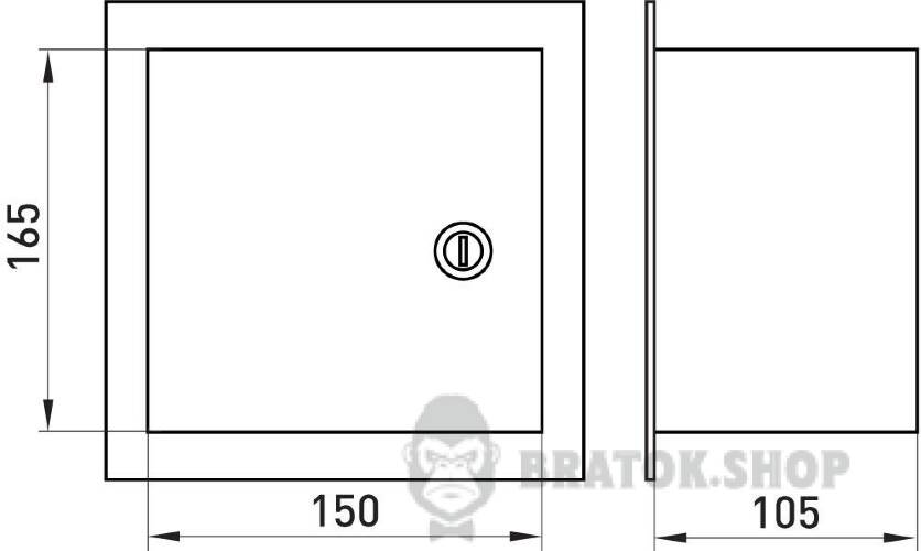 Корпус e.mbox.stand.w.06.z металевий, під 6 мод., що вбудовується, з замком s0100018 у Києві