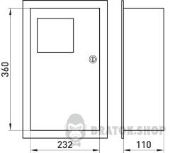 Корпус e.mbox.stand.w.f1.10.ze металлический, под 1-ф. электронный счетчик, 10 встраиваемый мод. с замком