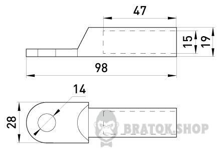 Мідний кабельний наконечник e.end.stand.dt.b120 у Сумах