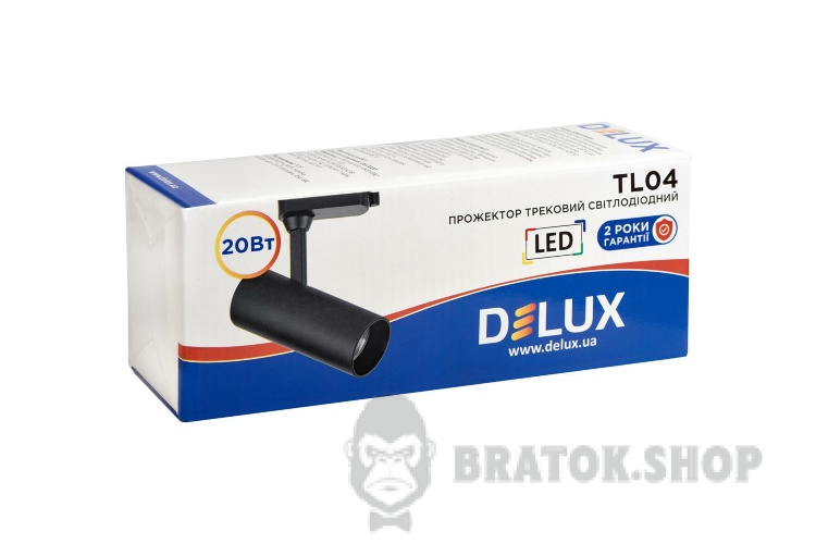 Трековий світильник LED 20 Вт 24° 4000K DELUX TL04 чорний