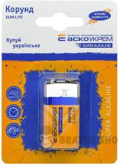 Батарейка лужна Корунд.6LR61.BL1 (blister 1)