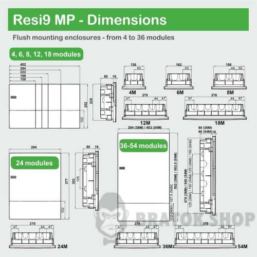 Фіксатор для врізного щита Resi9 MP, 4 штуки MIP99047 в Киеве