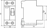 Дифреле ПЗВ 2P 63А 30мА АСКО-Укрем ПЗВ-2001 A0020010006