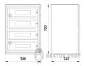 Корпус ударопрочный из АБС-пластика e.plbox.500.700.245.88m.blank, 500х700х245мм, IP65 с панелью под 88 модулей CP5106 в Киеве