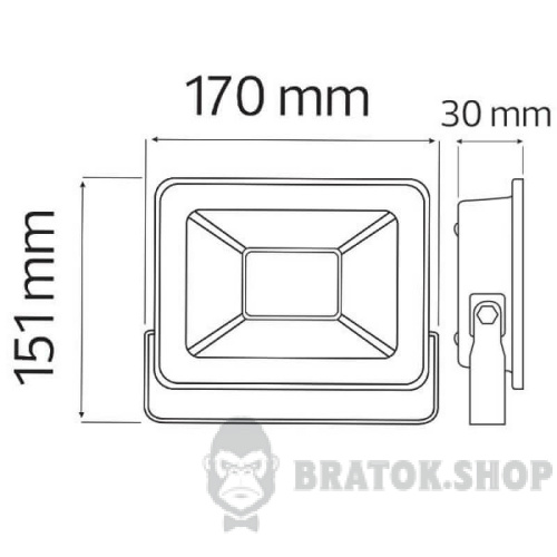 Прожектор світлодіодний LED 30W 2700K IP65 Horoz Electric PARS (068-008-0030-030) у Сумах