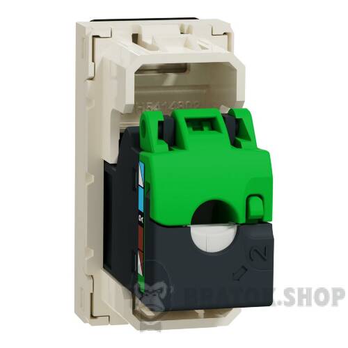 Розетка комп'ютерна RJ45, категорія 5 STP, 1 модуль, бежева Unica New Studio NU341244 в Киеве