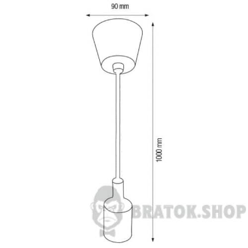 Светильник подвесной E27 синий Horoz Electric VOLTA 021-001-0001-040 в Сумах