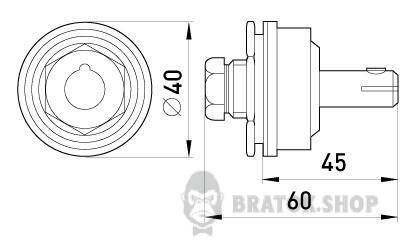 Штекер силовий однополюсний стаціонарний, 50-95 кв.мм, max I=315A 3499-200 у Києві