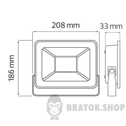 Прожектор світлодіодний LED 50W 2700K IP65 Horoz Electric PARS (068-008-0050-030)