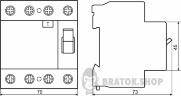 Дифреле ПЗВ 4P 25А 30мА АСКО-Укрем ПЗВ-2001 A0020010012