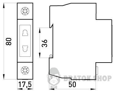 Розетка на DIN-рейку e.socket.stand.din, 230 В у Сумах